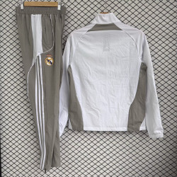 Real Madrid Chandal Cortavientos Gris Blanco 25-26