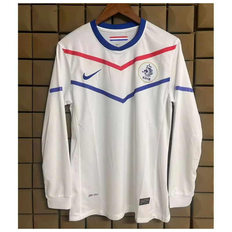 Holanda Retro Manga Larga Visitante 2010