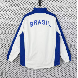 Brasil Cortavientos Retro Blanco 98-99