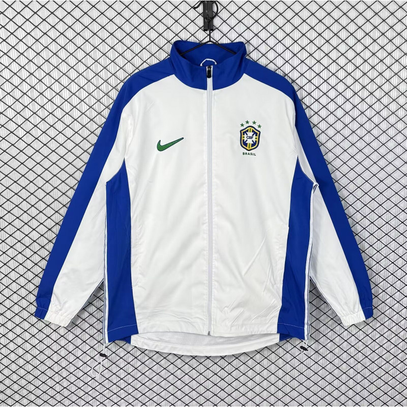 Brasil Cortavientos Retro Blanco 98-99
