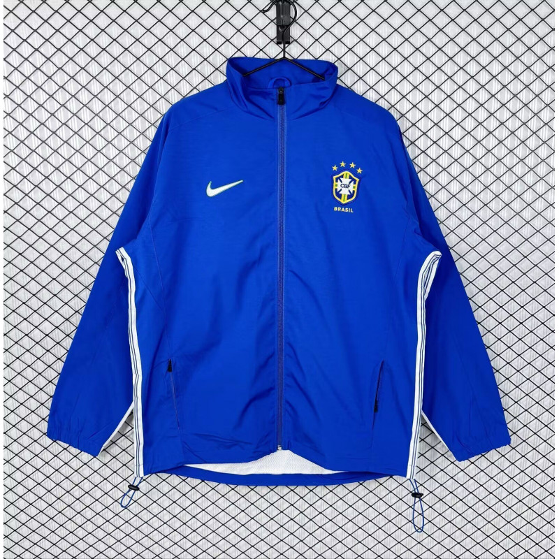 Brasil Cortavientos Retro Azul 98-99