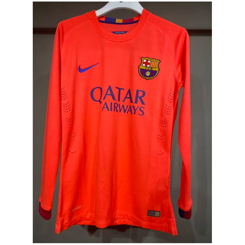 Barcelona Retro Player Manga Larga Version Visitante 14-15