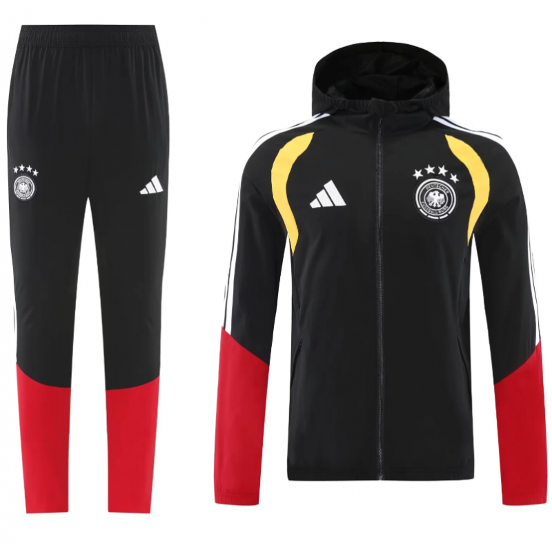 Alemania Chandal Cortavientos Con Capucha Negro 2026