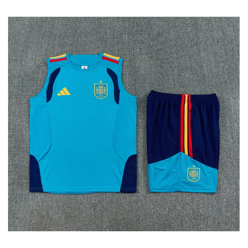 Kit Entrenamiento España Sin Mangas Azul 2026