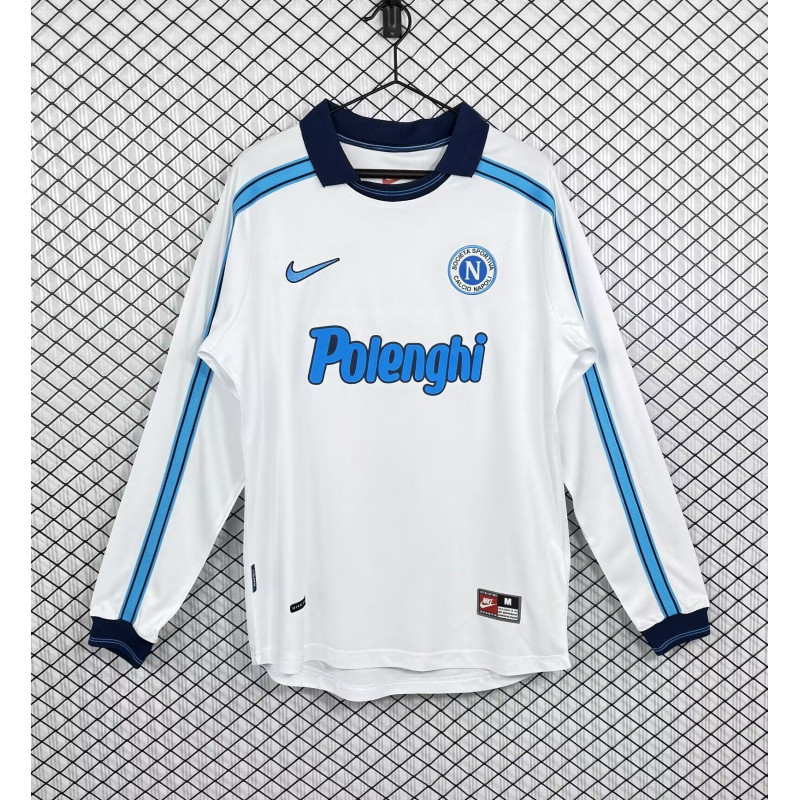 Napoles Retro Manga Larga Visitante 98-99