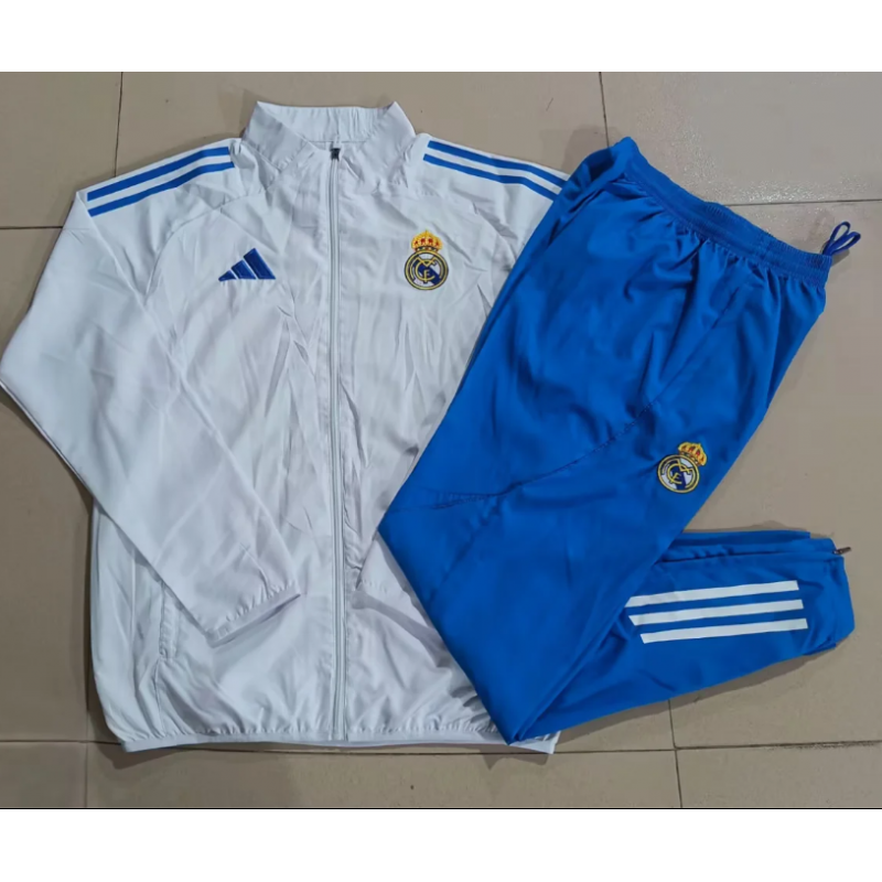 Real Madrid Chandal Cortavientos Blanco Azul 25-26