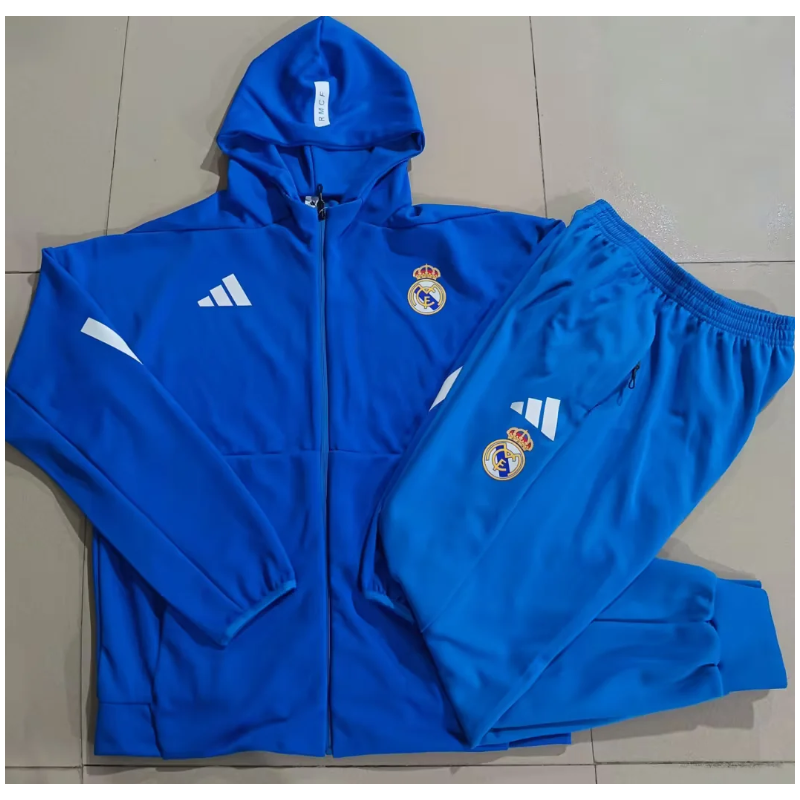 Real Madrid Chandal Azul Con Capucha 25-26