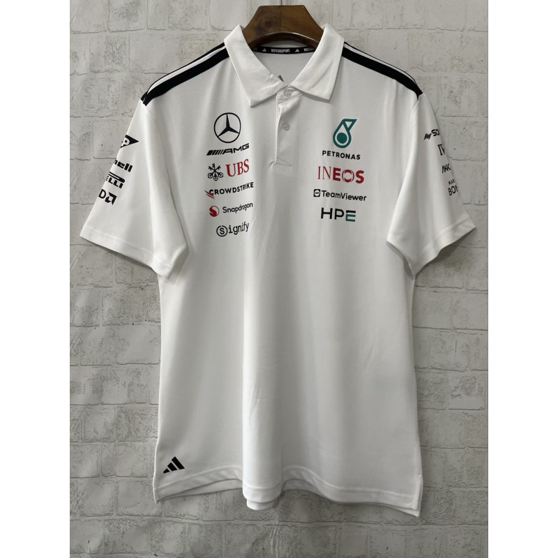 F1 Polo Mercedes Blanco 2026