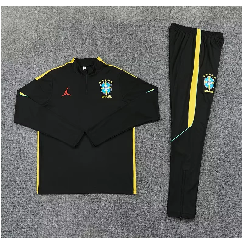 Brasil Chandal Entrenamiento Negro Amarillo 2026
