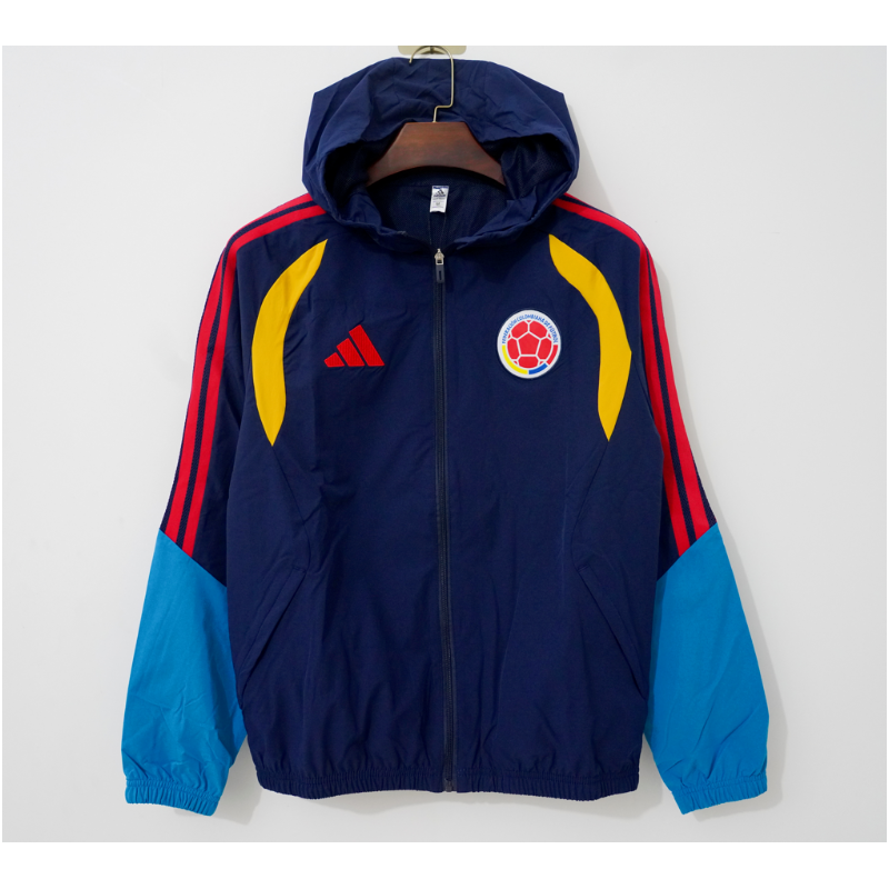 Colombia Cortavientos Azul Oscuro 2026