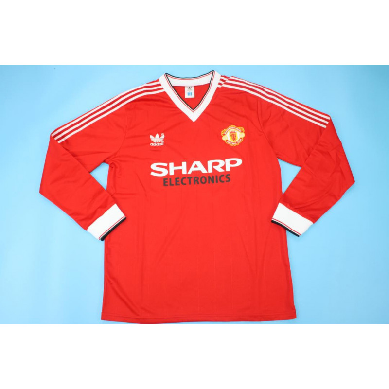 Manchester United Retro Manga Larga Local 82-83