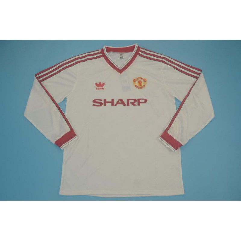 Manchester United Retro Manga Larga Visitante 86-88